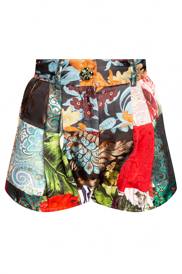 Dolce & Gabbana Kids Gürtel mit Logo-Schnalle Rosa Patterned shorts